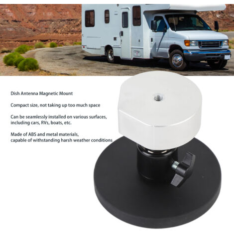 Magnetische Halterung für Mini-Satellitenschüsseln – Magnetische Montagehalterung aus ABS und Metall für Auto, Wohnmobil, Boot