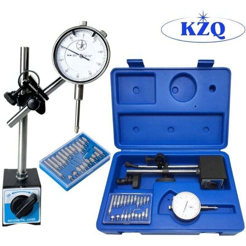 Image of Magnetische Halterung mit Magnetfuß für Messuhr, 10 mm Messbereich mit 0,01 mm Teilung – 1 Set