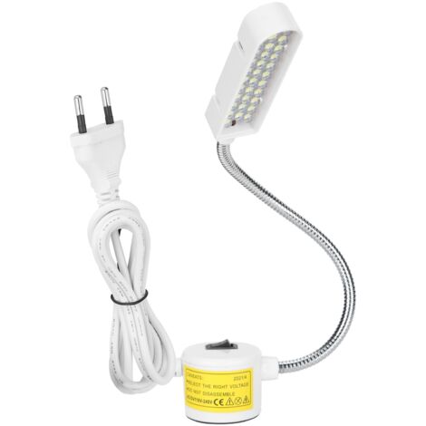 Magnetische Nählampe mit 33 LEDs, 360° verstellbarer Metallarm, 110–240 V Netzteil mit EU-Stecker, Nähmaschinenleuchte