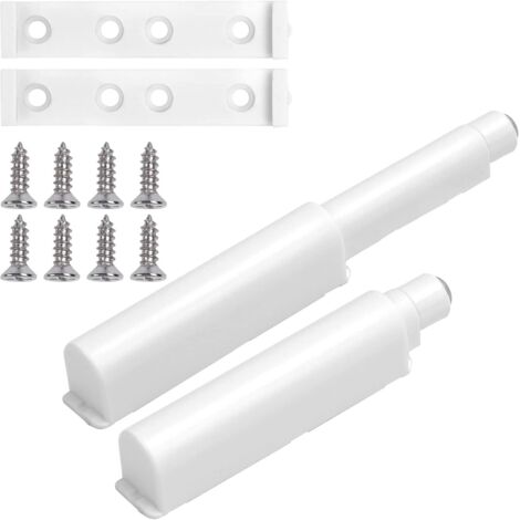 Magnetische, per Druck zu öffnende Schranktüren, magnetischer Verriegelungsdämpfer mit 2 Schaltern, (weiß)