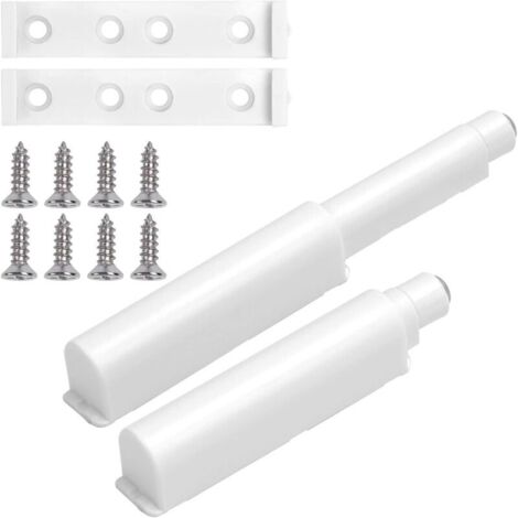 Magnetische, per Druck zu öffnende Schranktüren, magnetischer Verriegelungsdämpfer mit 2 Schaltern, (weiß)