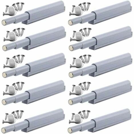 Magnetische Push-to-Open-Verschlüsse. Die Türen lassen sich durch einfaches Drücken öffnen und schließen (10 Stück).