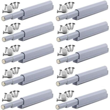 Magnetische Push-to-Open-Verschlüsse. Die Türen lassen sich durch einfaches Drücken öffnen und schließen (10 Stück).
