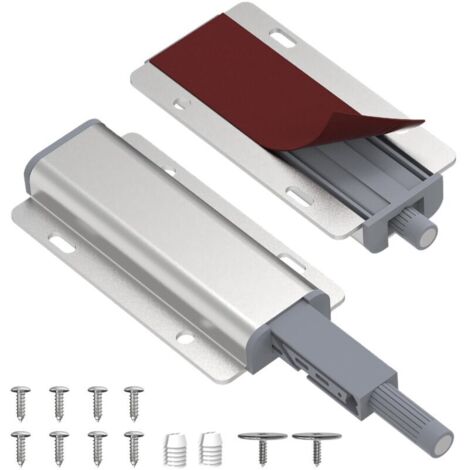 Magnetische Türschlösser mit Druckknopf, 6er-Pack, robust, mit unsichtbarem Schließmechanismus. Geeignet für Schranktüren, Schubladen, Küchenschränke und Küchentüren.