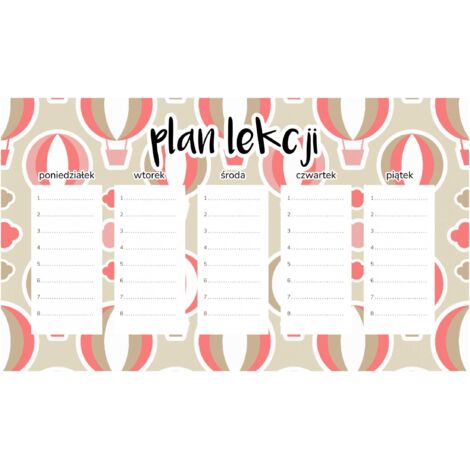 Magnetische Unterrichtsplan-Ballons Vintage 30x17,5CM