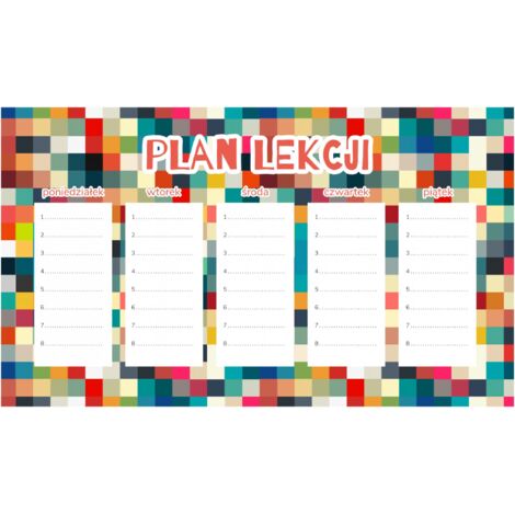 Magnetische Unterrichtsplan-Pixel 30 x 17,5 cm