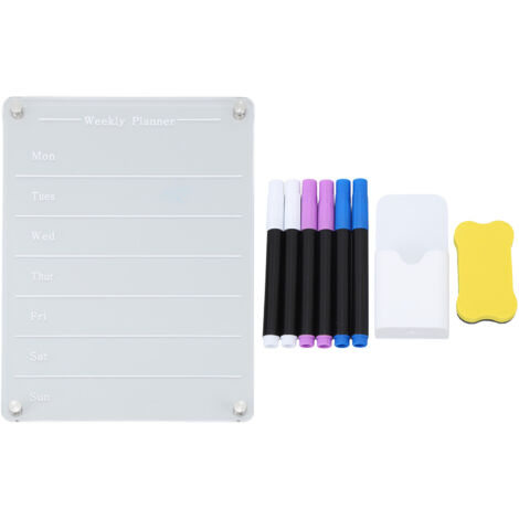 Magnetische Whiteboard-Tafel für den Kühlschrank – Wiederverwendbarer Wochenkalender aus Acryl