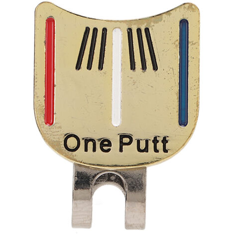Magnetischer Golfmützenclip mit Ballmarker, goldenes Golfaccessoire