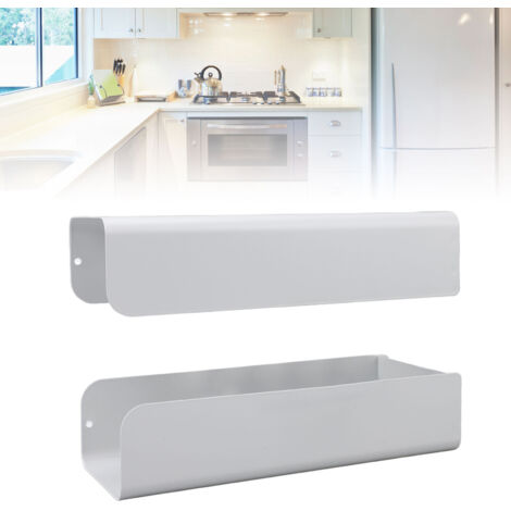 Magnetischer Handtuchhalter, kein Bohren erforderlich, multifunktionaler Kohlenstoffstahl, 240 mm, 2-teiliges Set für Kühlschrank, Weiß