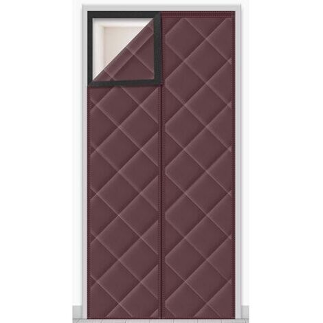 Magnetischer Isolier-Türvorhang, Kälteschutz, Lichtblockierung, Schallisolierung, 130 x 220 cm (Braun)