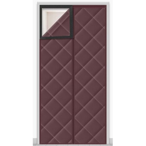 Magnetischer, isolierter Türvorhang, Kälteschutz, Lichtblockierung, Schalldämmung, 100 x 220 cm (braun)