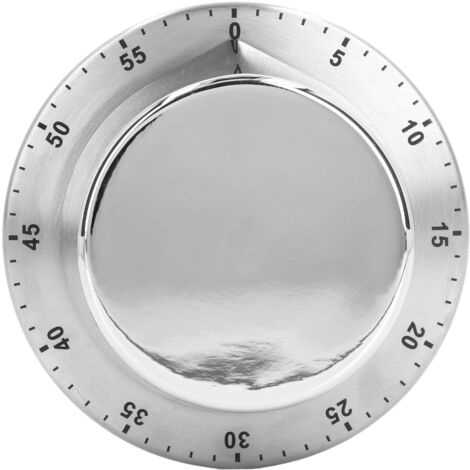 Magnetischer mechanischer Küchentimer aus Edelstahl 304 für Köche – Weiß