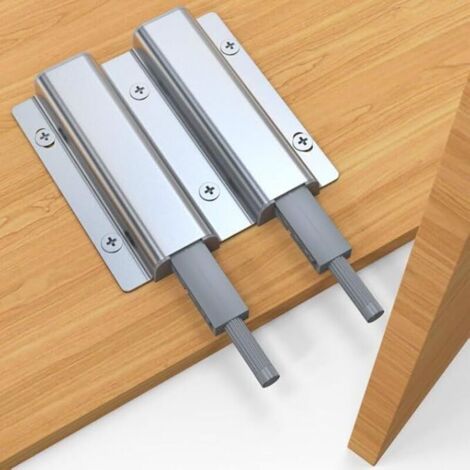 Magnetischer Schiebetürriegel für Schränke, zweireihig, mit Druckmechanismus, für Schränke und Schubladen, 2er-Pack