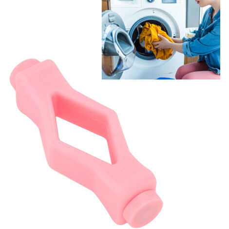 Magnetischer Silikon-Türkeil für Frontlader-Waschmaschinen mit Belüftung, rosa, 10 x 3,5 x 1,9 cm, 65 g, 1 Halterung + 3 Klebestreifen