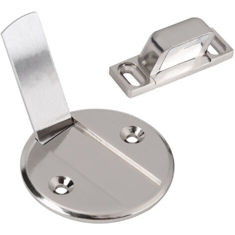 Magnetischer Türstopper aus Edelstahl 304, zur Bodenmontage, Packung mit 1 Stopper + 4 Schrauben