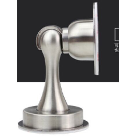Magnetischer Türstopper, Haltefunktion, 304 Silber, Wand-/Bodenmontage, Doppelfunktion, kein Bohren erforderlich, Komplettset
