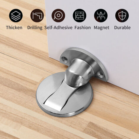 Magnetischer Türstopper, Wand- oder Bodenmontage, Zink, 5 Farben, geräuschloser Schutz für Zuhause, Büro, Badezimmer