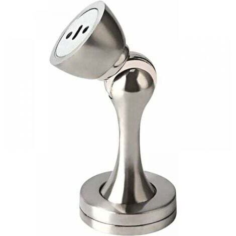 Magnetischer Türstopper - zur Wandmontage - aus massivem Metall - Starker magnetischer Türstopper - Magnetischer Türstopper für Zuhause oder Büro - Silber，100mm