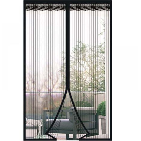 Magnetischer Türvorhang gegen Mücken mit Magnetverschluss, ohne Perforation, für Balkontüren (100 x 220 cm)