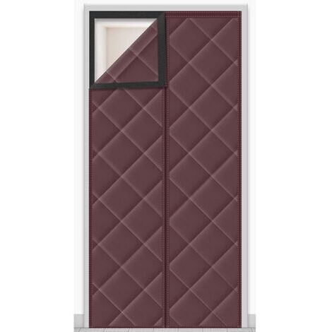 Magnetischer Türvorhang, verdunkelnd, schallisolierend, Kälteschutz, 100x210cm (braun)