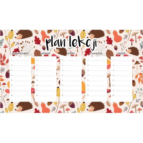 Magnetischer Unterrichtsplan Herbstnatur 45x26CM