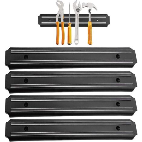 Magnetischer Wand-Werkzeughalter, 4 Stück, 33 cm x 5 cm, magnetische Werkzeugleiste, magnetische Leiste für Werkzeuge, Werkzeughalter, Tafel, magnetische Leiste, magnetische Leiste, magnetische Leiste