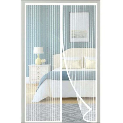 Magnetisches Moskitonetz für Tür und Fenster, 120 x 210 cm, magnetischer Moskitonetzvorhang, automatisches Schließen, ultrafeines selbstklebendes Netz, Installation ohne Bohren, hält frische Luft im I