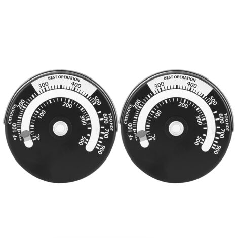 Magnetisches Ofen- und Kaminthermometer - 2 Stück