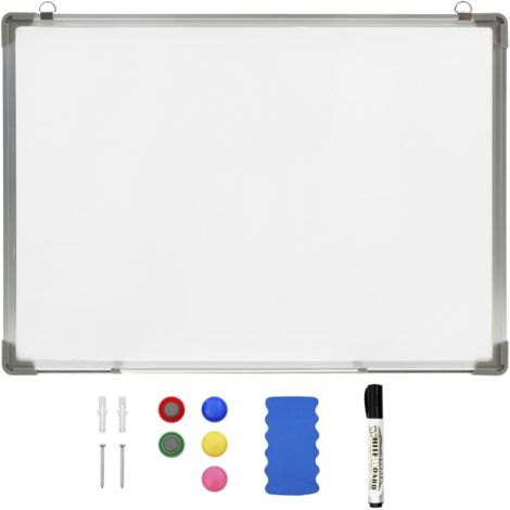 Magnetisches Whiteboard Weiß 90 x 60 cm Stahl