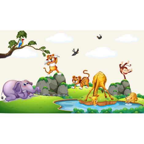 Magnetmatte für Heizkörperverkleidung, Safaritiere, 60x100cm