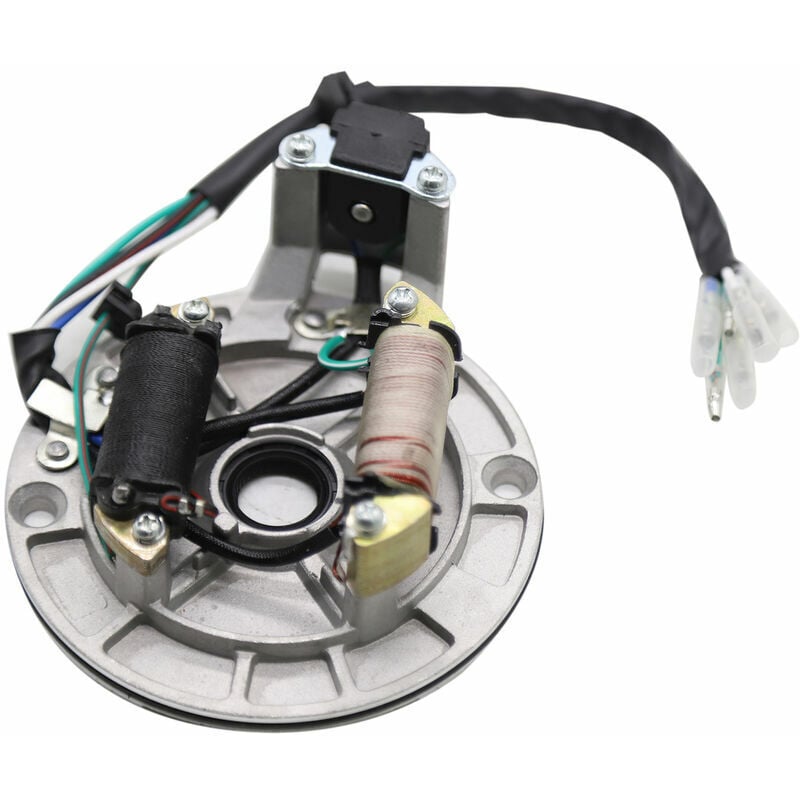 Magneto Stator Pour 49Cc 50Cc 70Cc 90Cc 110Cc 125Cc Kick Start Dirt Bike Moteur Horizontal, Noir