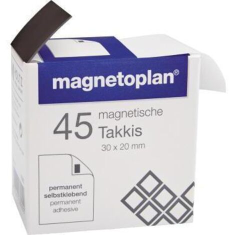 magnetoplan Bande magnétique (L x l x H) 20 x 30 x 0.75 mm rectangulaire noir 45 pc(s) 15503 W444263