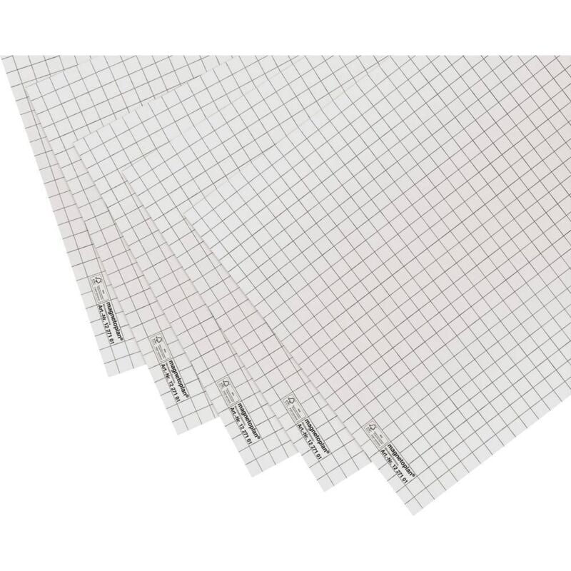 Magnetoplan 1227301 Bloc de feuilles pour paperboard Nombre de pages: 100 quadrillée 650 mm x 930 mm blanc