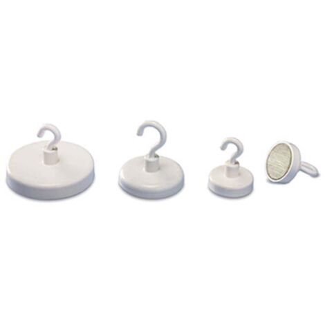 magnetoplan Crochet magnétique (Ø) 36 mm rond, avec crochets blanc 1 pc(s) 52636