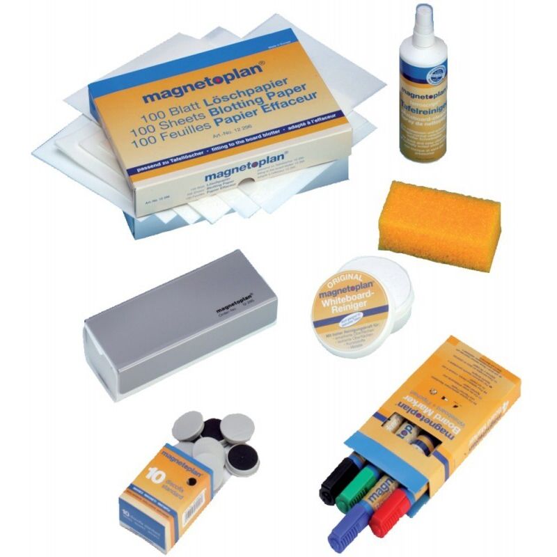 Magnetoplan - kit d'accessoires ferroscript, pour les - pour le marché: d / l / a / f -tableaux blancs, contenu: 4 marqueurs de tableau en noir,