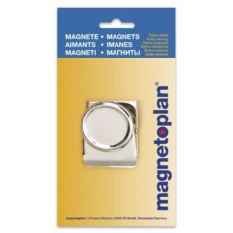 Magnetoplan Magnetclip, silber, groß 40 mm 1 Stück