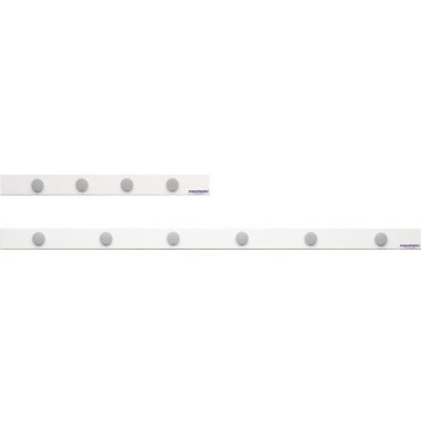 Magnetoplan magnetowand-Leiste, 500 mm, weiß, mit 4 Magneten