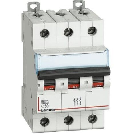 Magnetotermico 3P Curva C50A 4,5Ka Btdin45 ( BTICINO cod. FA83C50 )
