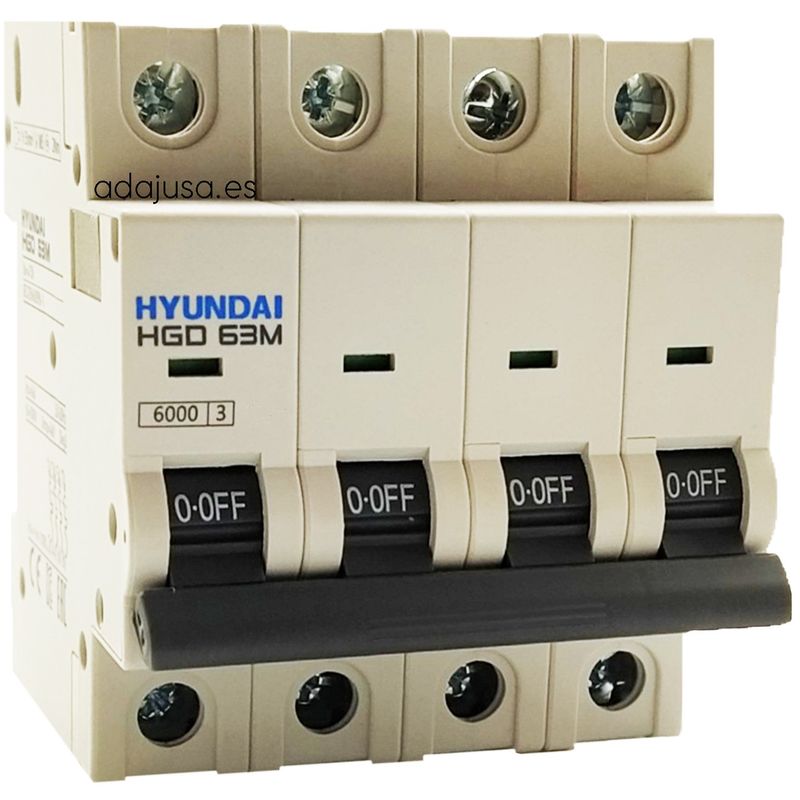 

Magnetotérmico 4 polos 10A (4x10A) - Hyundai Electric