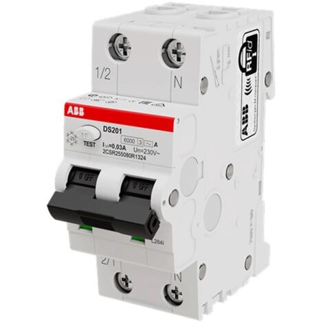 Magnetotérmico diferencial Abb 25A 1P+N 30MA A 4,5KA 2M DS201LC25A30
