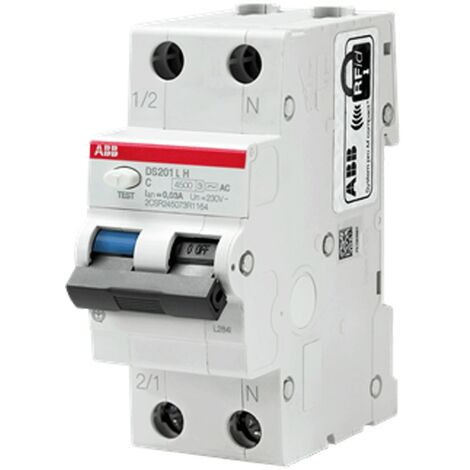 Magnetotérmico Diferencial Abb 25A 1P+N 30mA C 4,5 kA AC 2M DS201LHC25AC30
