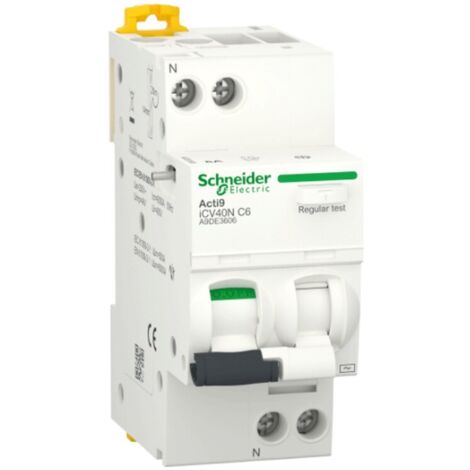 Magnetotermico Differenziale Schneider 6A 1P+N 6kA 30mA AC curva C 2M A9DE3606