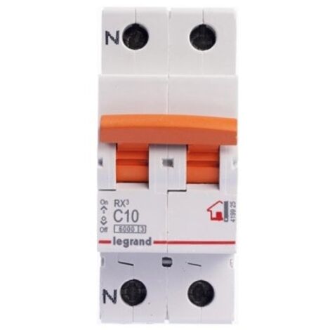 Magnetotermico rx3 p + n 10a-p/naranja