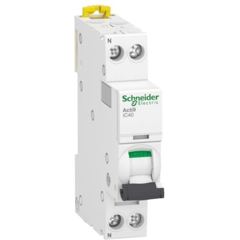 Magnetotermico Schneider Acti9 1P+N 10A 4,5KA C 1M IC40A A9P52610