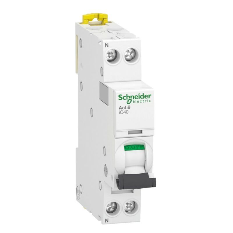 Magnetotermico Schneider Acti9 1p n 6a 4,5ka C 1m Ic40a A9p52606
