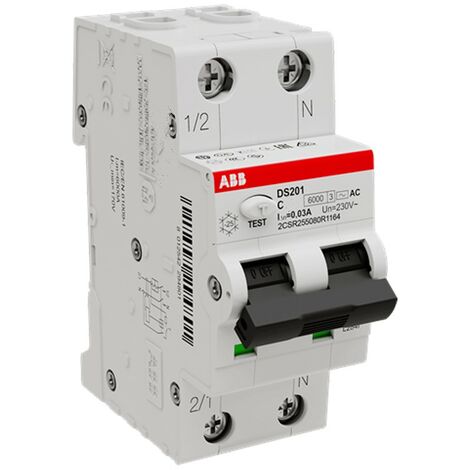Magnétothermique Différentiel Abb 32A 1P+N 30MA AC 6KA 2M DS201C32AC30