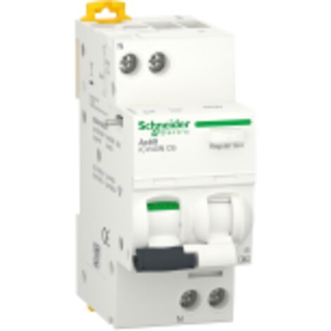 Magnétothermique Différentiel Schneider 10A 1P+N 6kA 30mA AC courbe C 2M A9DE3610