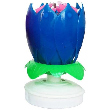 Magnifique Bougie Lotus Fleur Musicale Tournante, Bougie Parfumée Lotus avec Musique Rotative, Décoration Apaisante