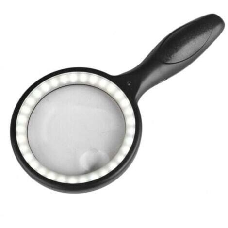 Magnifying Glass, 30X/60X Reading Magnifier with 33 LED Lights - Mega Reading Magnifier - USB Rechargeable Reading Magnifier for Seniors