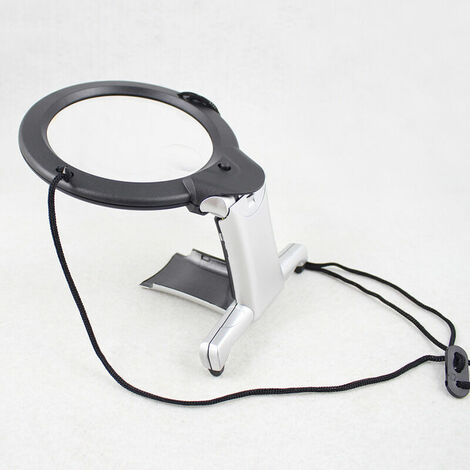 Magnifying Glass with Light and Stand, 6X Magnifying Glass with Light,Hands Free Magnifying Glass with Stand